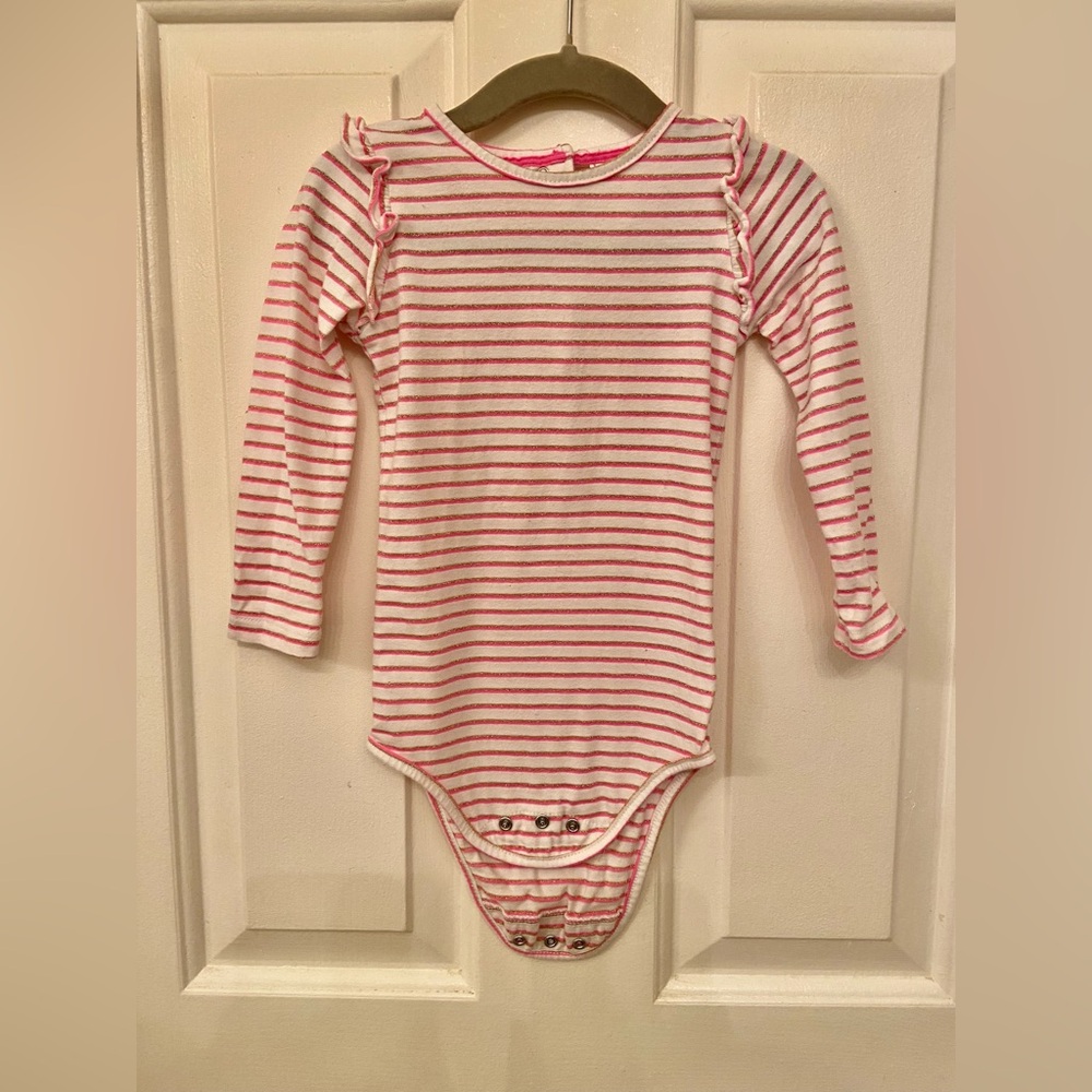 OshKosh B'gosh Pink and White Striped Bodysuit
